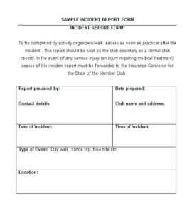 Failure Investigation Report Template Templates Example