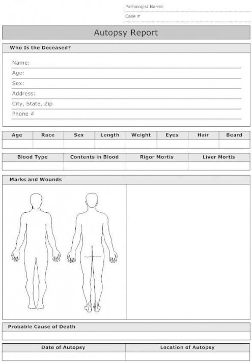 Blank Autopsy Report Template TEMPLATES EXAMPLE TEMPLATES EXAMPLE