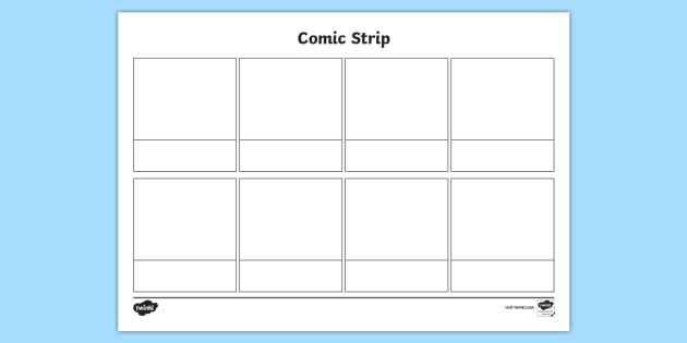 Blank comic strip boxes