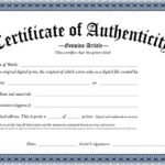 Certificate Of Authenticity Template (1) - TEMPLATES EXAMPLE ...
