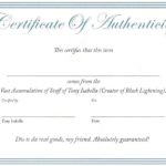 Certificate Of Authenticity Template (7) - TEMPLATES EXAMPLE ...