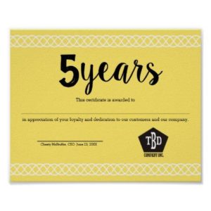 Employee Anniversary Certificate Template (2) - TEMPLATES EXAMPLE