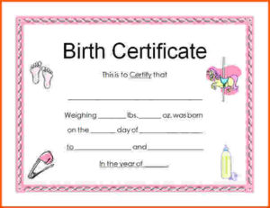 Fake Birth Certificate Template (3) - TEMPLATES EXAMPLE | TEMPLATES EXAMPLE