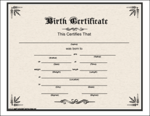 Official Birth Certificate Template (1) - TEMPLATES EXAMPLE | TEMPLATES ...