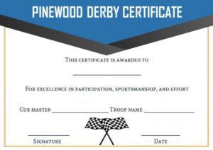 Pinewood Derby Certificate Template (2) - TEMPLATES EXAMPLE | TEMPLATES ...