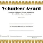 Volunteer Certificate Template (1) - TEMPLATES EXAMPLE | TEMPLATES EXAMPLE
