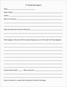 1St Grade Book Report Template Unique 3rd Grade Book Report Template ...