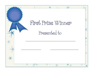 First Place Award Certificate Template (7) - TEMPLATES EXAMPLE ...