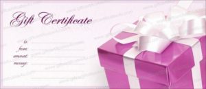 Pink Gift Certificate Template (1) TEMPLATES EXAMPLE TEMPLATES EXAMPLE