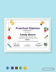 Preschool Graduation Certificate Template Free (6) - TEMPLATES EXAMPLE ...