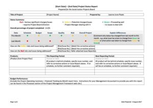 Project Management Status Report Template (4) - TEMPLATES EXAMPLE ...