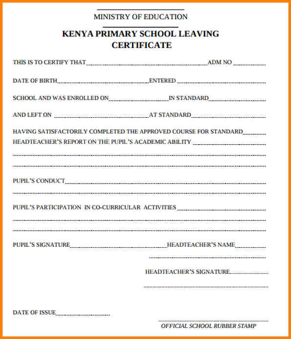 School Leaving Certificate Template 1 TEMPLATES EXAMPLE TEMPLATES 