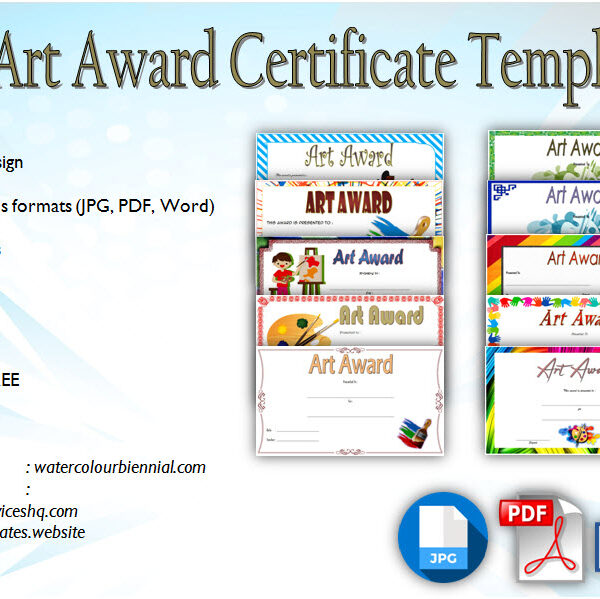 Art Certificate Template Free (5) - TEMPLATES EXAMPLE | TEMPLATES EXAMPLE