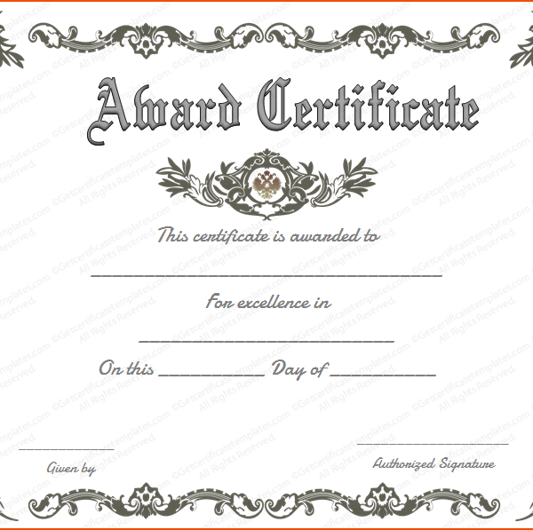 Blank Award Certificate Templates Word (1) - TEMPLATES EXAMPLE ...