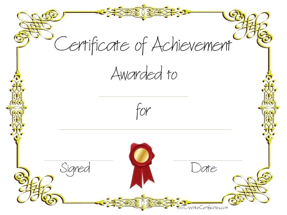 Certificate Of Accomplishment Template Free TEMPLATES EXAMPLE 