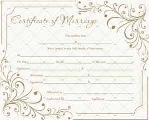 Certificate Of Marriage Template (4) - TEMPLATES EXAMPLE | TEMPLATES ...