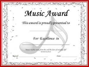 Choir Certificate Template (4) - TEMPLATES EXAMPLE | TEMPLATES EXAMPLE