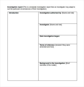 Fault Report Template Word Templates Example Templates Example