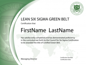 Green Belt Certificate Template (1) - TEMPLATES EXAMPLE | TEMPLATES EXAMPLE