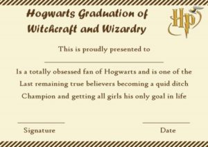 Harry Potter Certificate Template (3) - TEMPLATES EXAMPLE | TEMPLATES ...