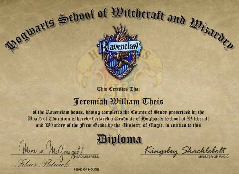 Harry Potter Certificate Template (6) TEMPLATES EXAMPLE TEMPLATES