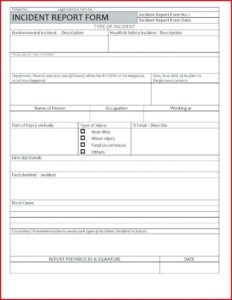 Incident Report Log Template (2) - TEMPLATES EXAMPLE | TEMPLATES EXAMPLE