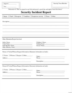 Incident Report Log Template (5) - TEMPLATES EXAMPLE | TEMPLATES EXAMPLE