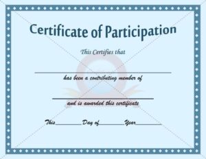 Sample Certificate Of Participation Template (3) - TEMPLATES EXAMPLE ...