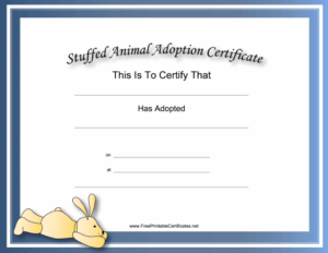 Toy Adoption Certificate Template (1) - TEMPLATES EXAMPLE | TEMPLATES ...