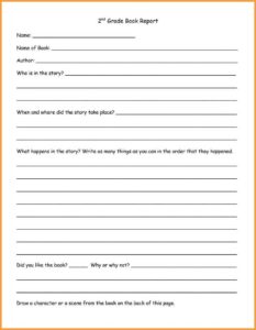 6Th Grade Book Report Template (4) - TEMPLATES EXAMPLE | TEMPLATES EXAMPLE