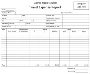 Company Expense Report Template (3) - TEMPLATES EXAMPLE | TEMPLATES EXAMPLE