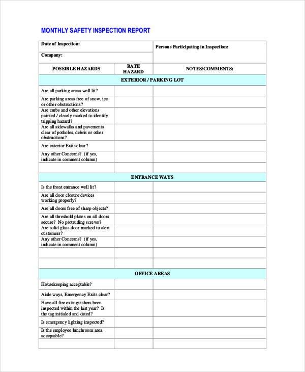 Daily Safety Report Format In Excel Excel Templates