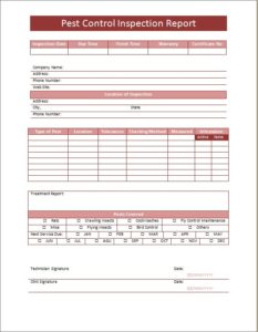 Pest Control Report Template (1) - TEMPLATES EXAMPLE | TEMPLATES EXAMPLE