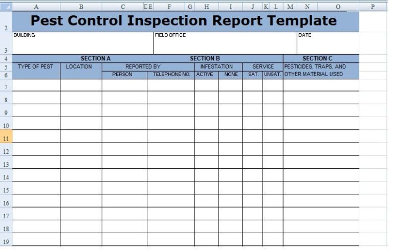 Pest Control Report Template (7) TEMPLATES EXAMPLE TEMPLATES EXAMPLE