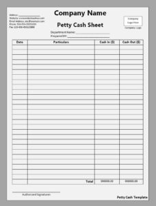 Petty Cash Expense Report Template (5) - TEMPLATES EXAMPLE | TEMPLATES ...