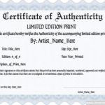 Photography Certificate Of Authenticity Template (4) - TEMPLATES ...