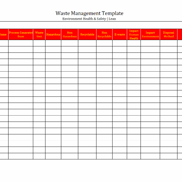 Waste Management Report Template (2) TEMPLATES EXAMPLE TEMPLATES