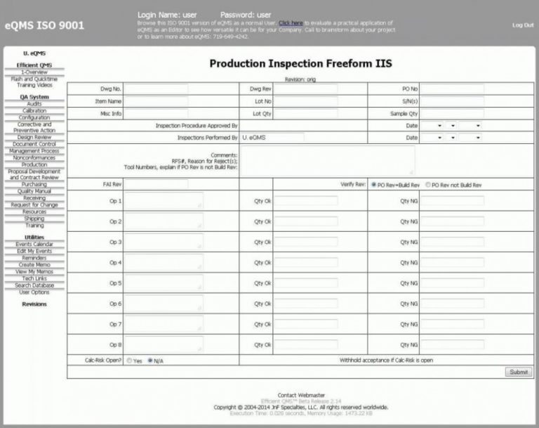 Welding Inspection Report Template