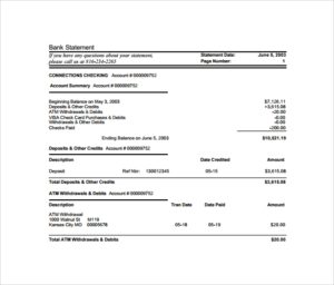 Blank Bank Statement Template Download (3) - TEMPLATES EXAMPLE ...