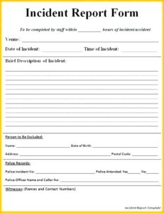 First Aid Incident Report Form Template (4) - TEMPLATES EXAMPLE ...