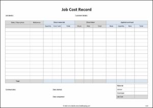 Job Cost Report Template Excel (1) - TEMPLATES EXAMPLE | TEMPLATES EXAMPLE