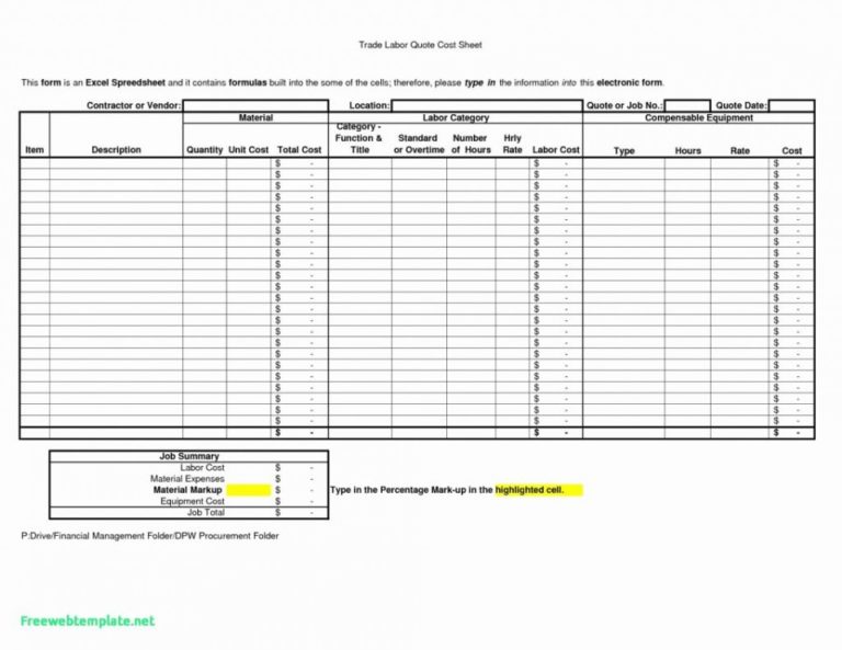 Job Cost Report Template Excel 2 Templates Example Templates Example 3723
