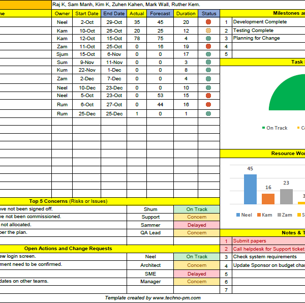 One Page Project Status Report Template (2) - TEMPLATES EXAMPLE ...