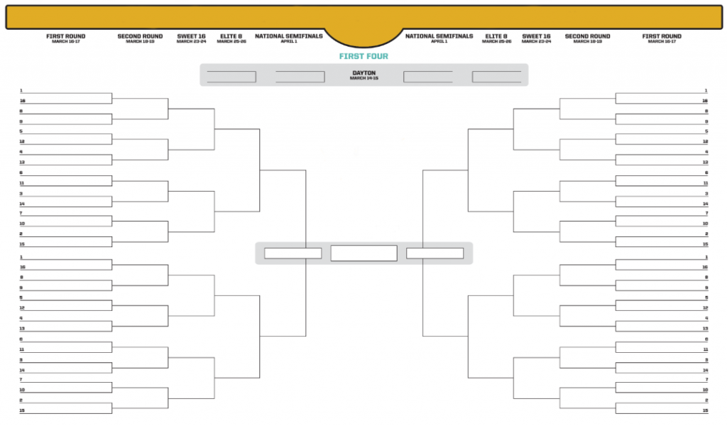 Blank March Madness Bracket Template TEMPLATES EXAMPLE TEMPLATES EXAMPLE