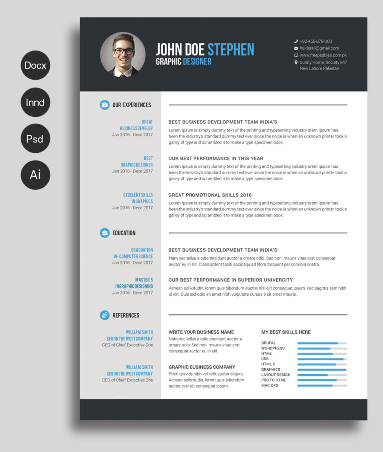 Cv Templates Gratuit (10) - TEMPLATES EXAMPLE | TEMPLATES EXAMPLE