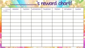 Blank Reward Chart Template (2) - TEMPLATES EXAMPLE | TEMPLATES EXAMPLE