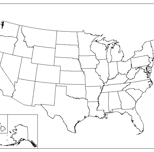 United States Map Template Blank (4) - TEMPLATES EXAMPLE | TEMPLATES ...