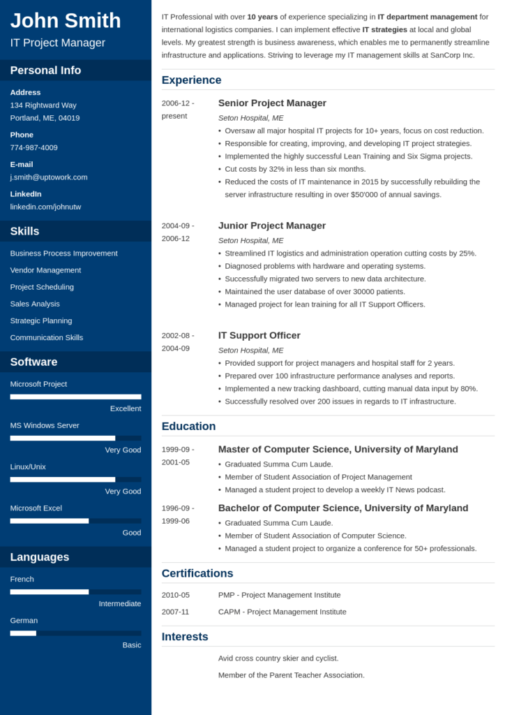 How To Construct A Cv Templates (5) - TEMPLATES EXAMPLE | TEMPLATES EXAMPLE