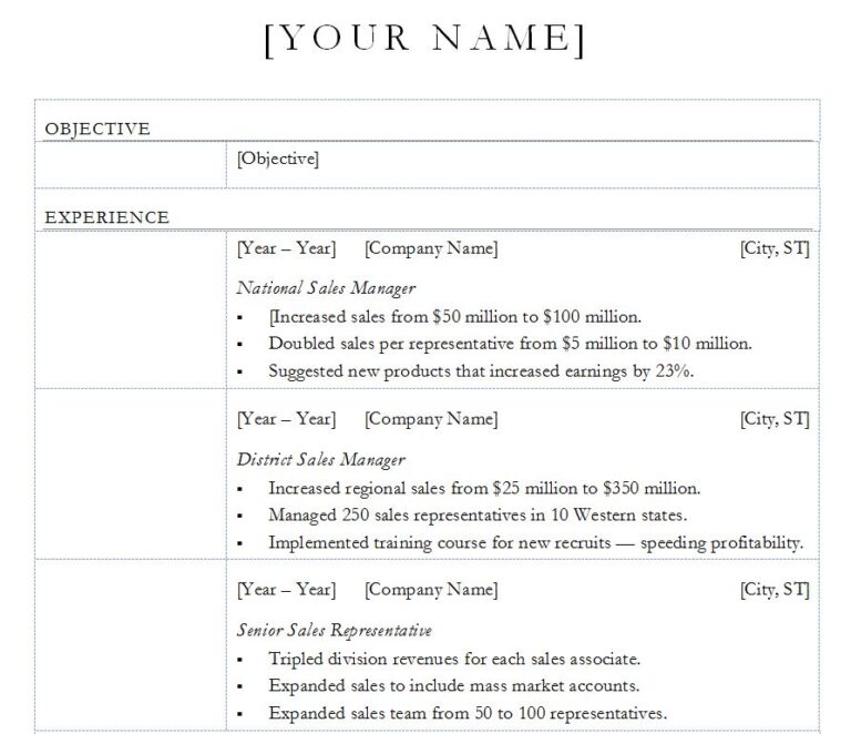 Resume Templates Excel (6) TEMPLATES EXAMPLE TEMPLATES EXAMPLE