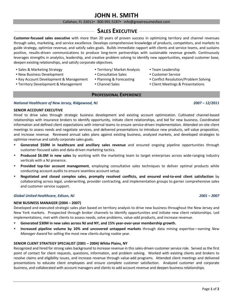 Resume Templates Executive (5) - TEMPLATES EXAMPLE | TEMPLATES EXAMPLE